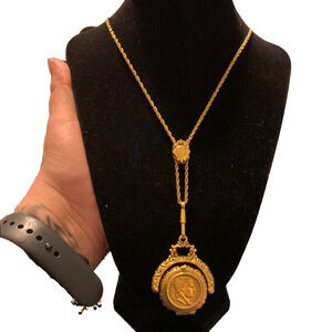 Goldette Napoleon Medallion Lockette with Vintage Aesthetic